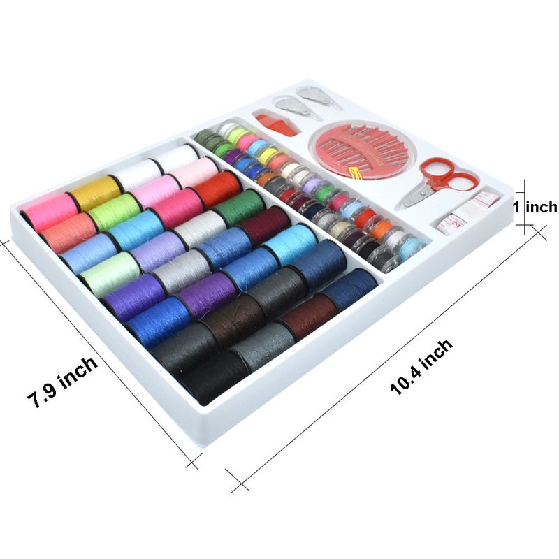 Renashed Sewing Kit with 100 Basic Sewing Accessories, 64 Spools of Thread Mini Sewing kit for Beginners,Traveller, Emergency, Whole Family to Mend and Repair - Image 2